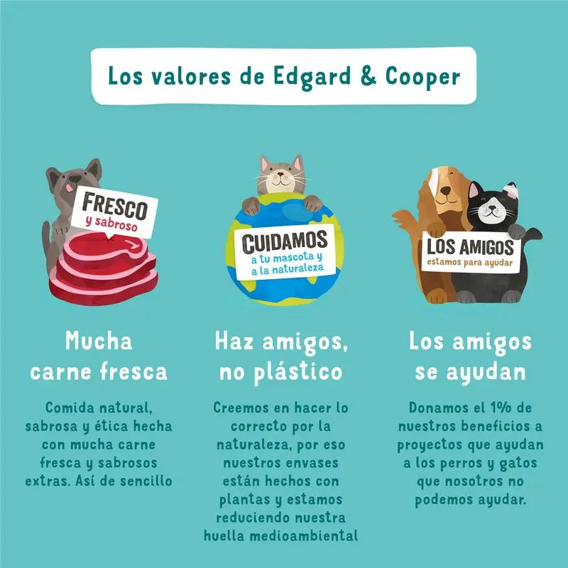 Edgard & Cooper Wet Dog Food 17x100g Organic Beef