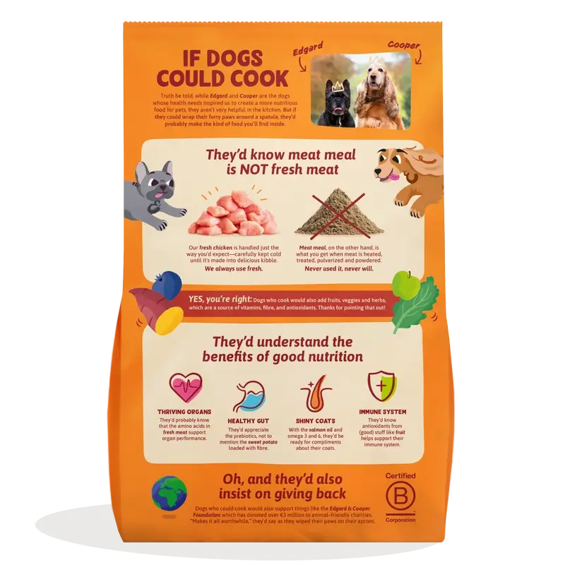 Edgard & Cooper Pour Grands Chiens Adultes Avec Poulet Frais , 12 kg