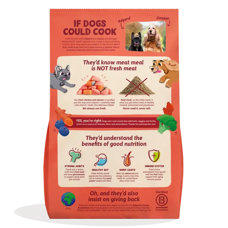 Edgard & Cooper Large Senior Dog Food With Fresh Chicken & Salmon , 12 kg
