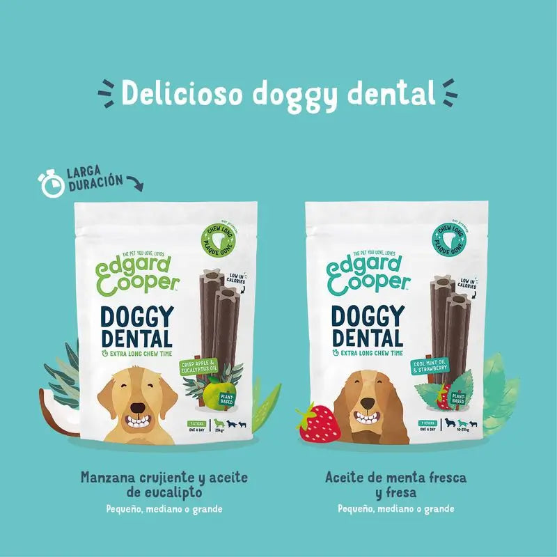 Edgard & Cooper Adult Dogs Dental Snack 8x255g Apple & Eucalyptus Large