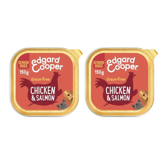 Edgard & Cooper nourriture humide pour chien 11X150G Poulet & Saumon, paquet de 2