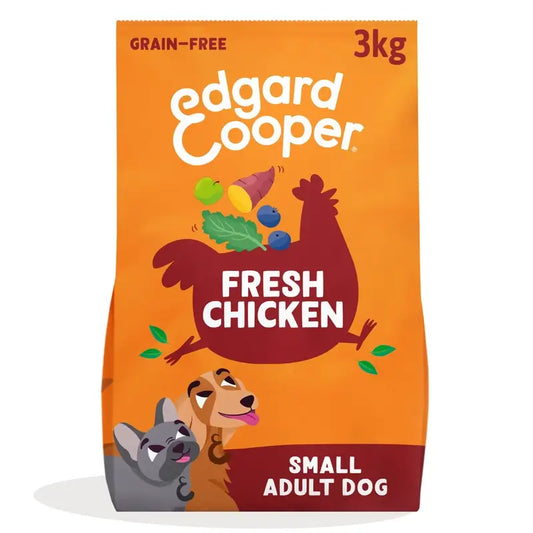 Edgard & Cooper Mini Croquettes pour chien adulte avec poulet frais , 3 kg