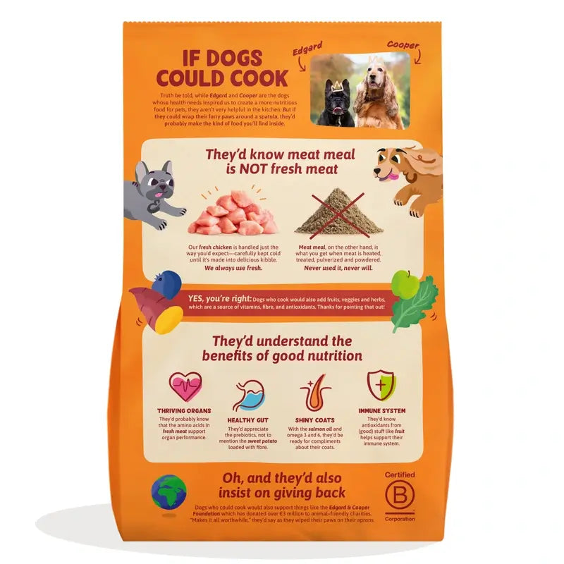 Edgard & Cooper Mini Croquettes pour chien adulte avec poulet frais , 3 kg