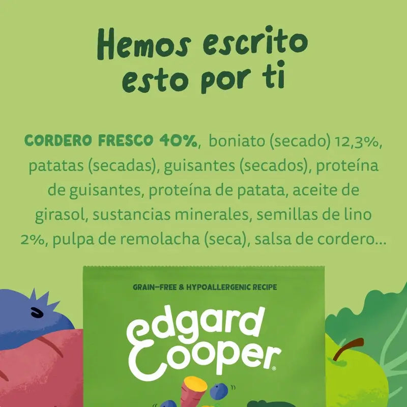 Edgard & Cooper Medium Adult Dog Food With Fresh Lamb , 7 kg