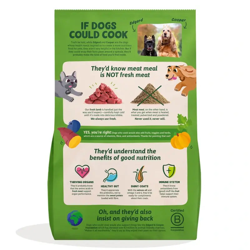 Edgard & Cooper Croquettes pour chiens miniatures adultes avec agneau frais, 0,7 kg