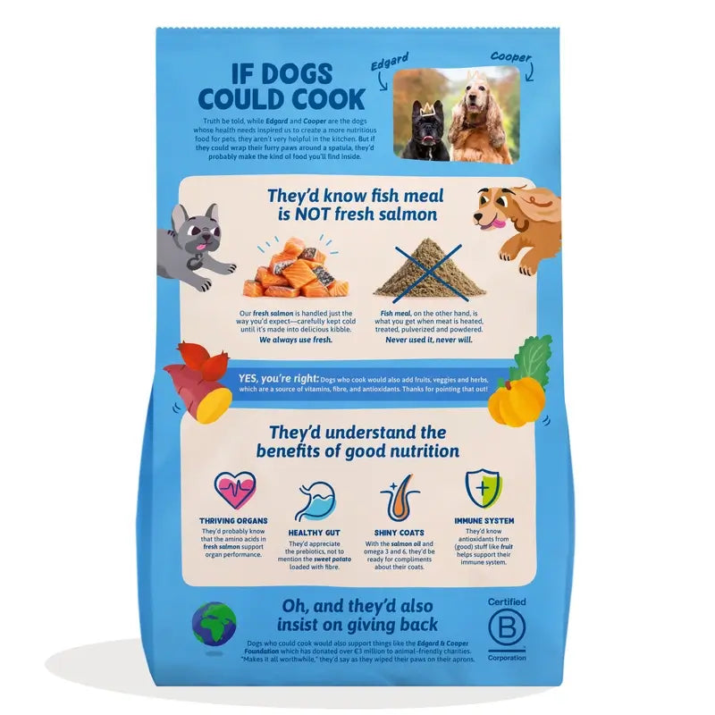 Edgard & Cooper Mini Croquettes pour chien adulte avec saumon frais , 3 kg