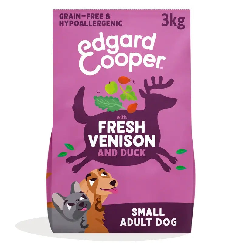 Edgard & Cooper Croquettes pour chiens miniatures adultes avec venaison et canard frais, 3 kg