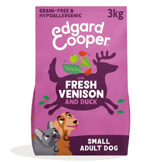 Edgard & Cooper Croquettes pour chiens miniatures adultes avec venaison et canard frais, 3 kg