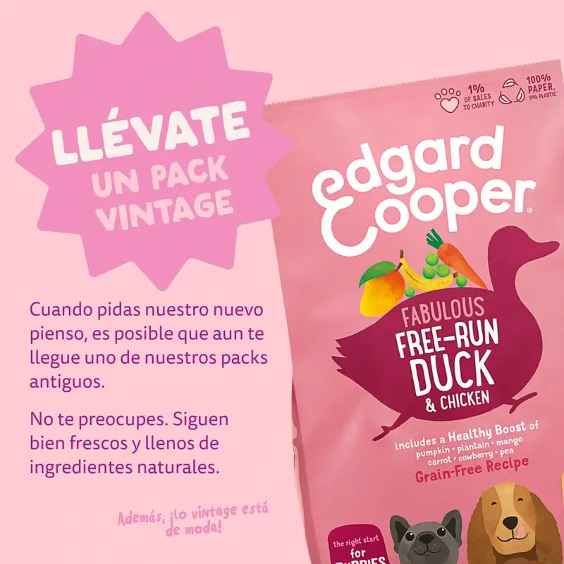 Edgard & Cooper Medium Puppy Food With Fresh Duck & Chicken , 7 kg