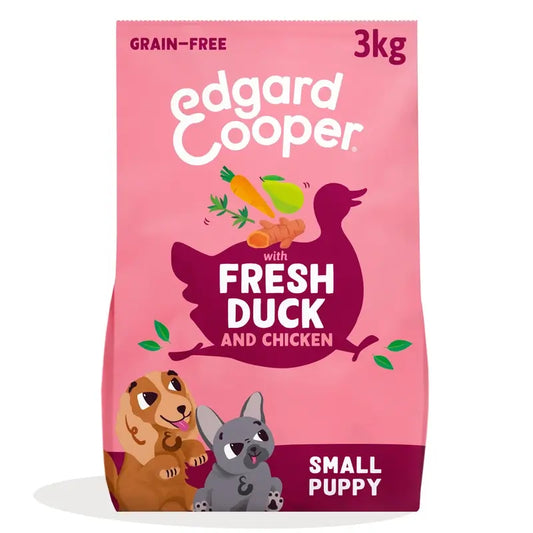 Edgard & Cooper Croquettes pour chiots miniatures avec canard et poulet frais, 3 kg