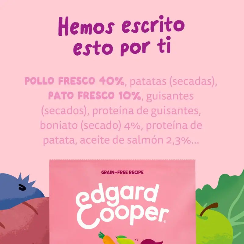 Edgard & Cooper Croquettes pour chiots miniatures avec canard et poulet frais, 3 kg