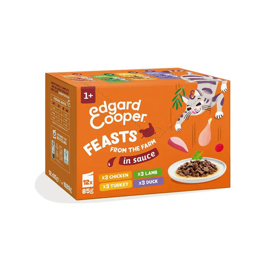 Edgard & Cooper Festines De La Granja en sauce pour adultes, lot de 12 x 85 g
