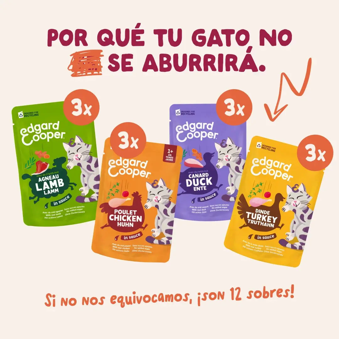 Edgard & Cooper Festines De La Granja en sauce pour adultes, lot de 12 x 85 g
