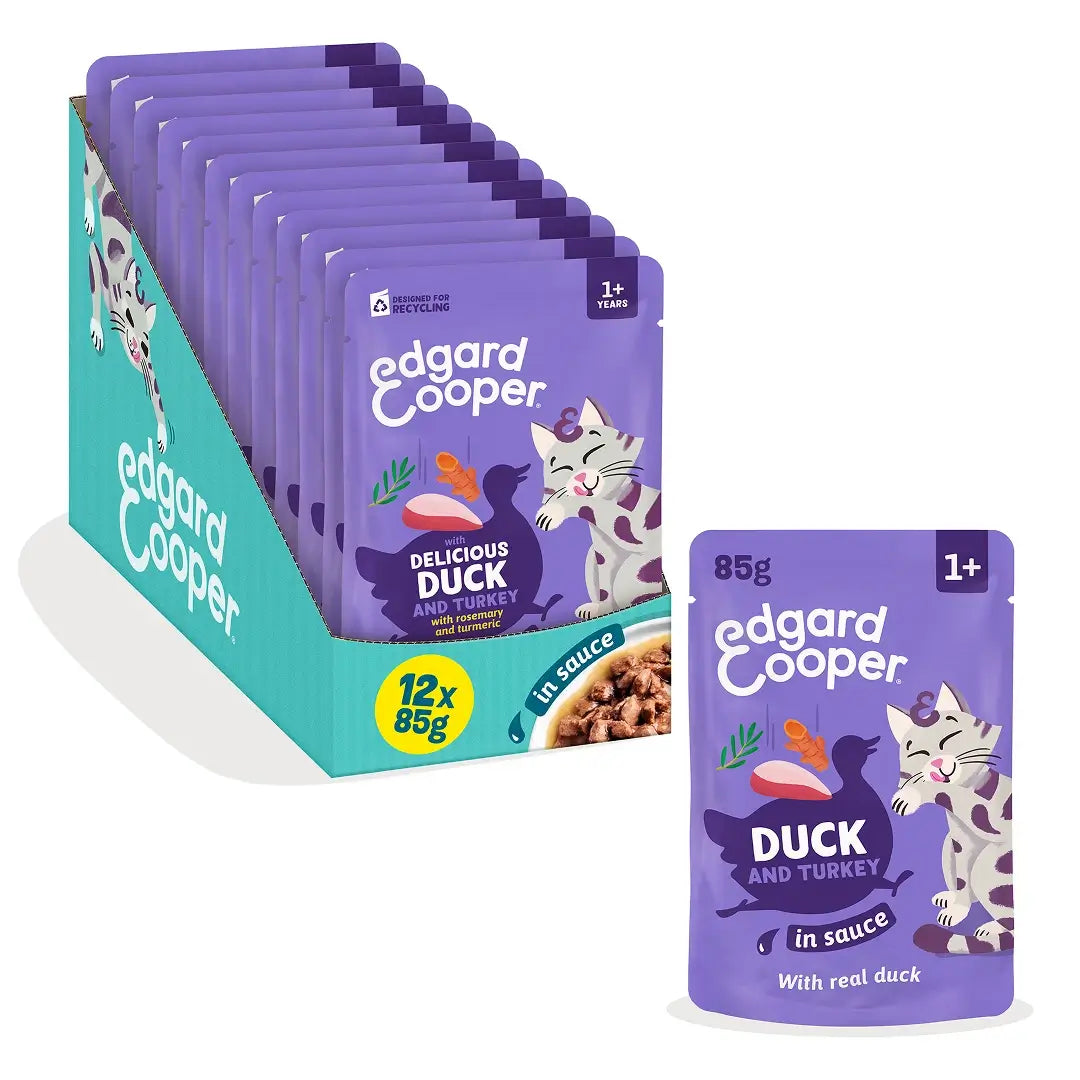 Edgard & Cooper Canard & Dinde en sauce pour chiens adultes, 12 x 85 g