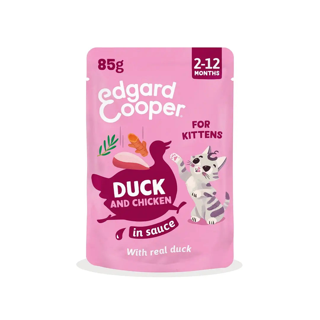 Edgard & Cooper Canard & Poulet en sauce pour chatons, 12 x 85 g