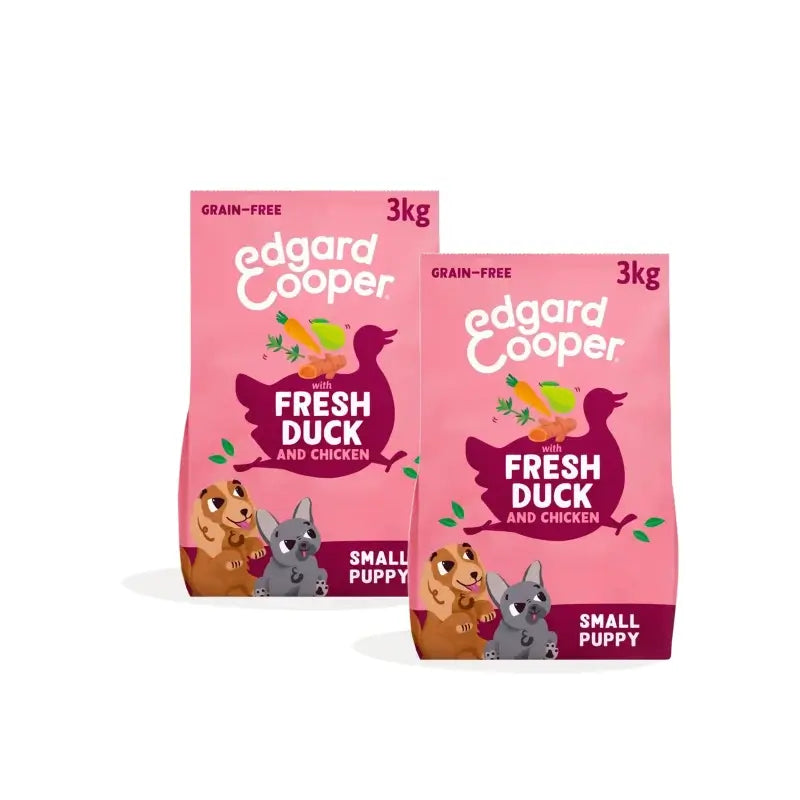 Edgard & Cooper Croquettes pour chiots « Mini Canard et Poulet », lot de 2 x 3 kg