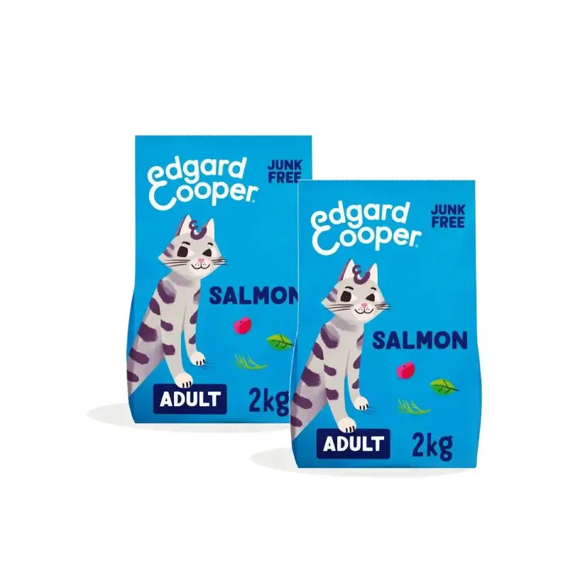 Edgard & Cooper Croquettes pour chat adulte au saumon, lot de 2 x 2 kg