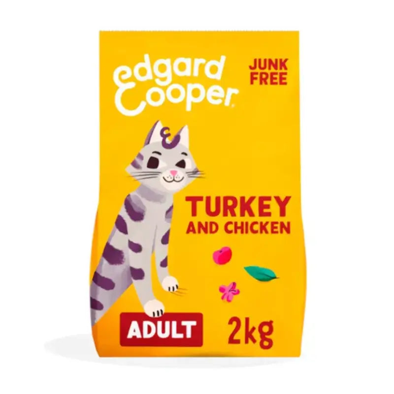 Edgard & Cooper : Croquettes pour chats adultes à la dinde et au poulet frais, 2 kg