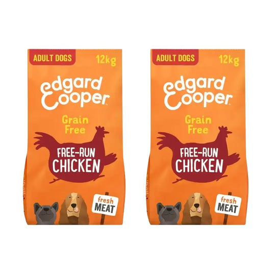 Croquettes pour chien Edgard & Cooper 12kg Poulet fermier, paquet de 2