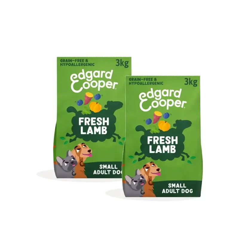 Edgard & Cooper Croquettes pour chiens adultes Mini Agneau, lot de 2 x 3 kg