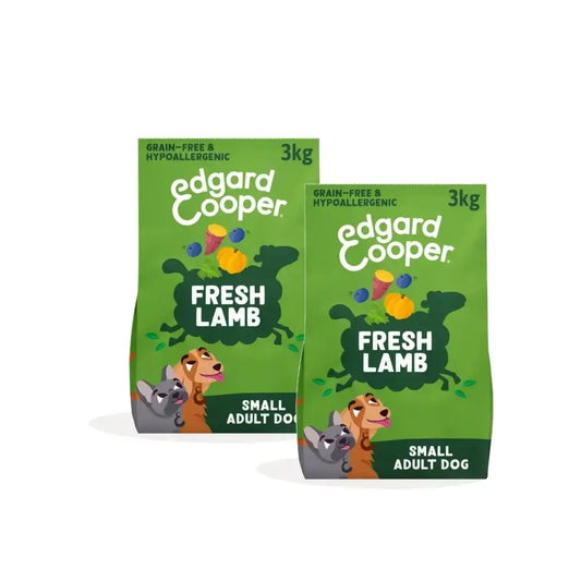 Edgard & Cooper Croquettes pour chiens adultes Mini Agneau, lot de 2 x 3 kg