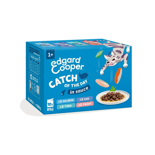 Edgard & Cooper Sélection « Capture du jour » en sauce pour chiens adultes, lot de 12 x 85 g