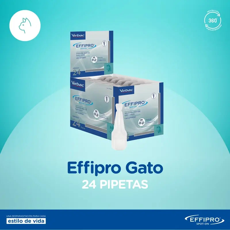 Effipro 50 Mg Spot-On Chats, 24 Pipettes