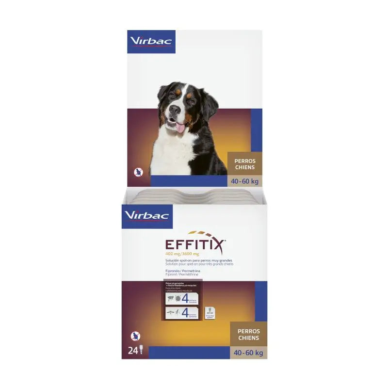 Effitix XL Antiparasitaire Très Grands Chiens +40 Kg, 24 Pipettes