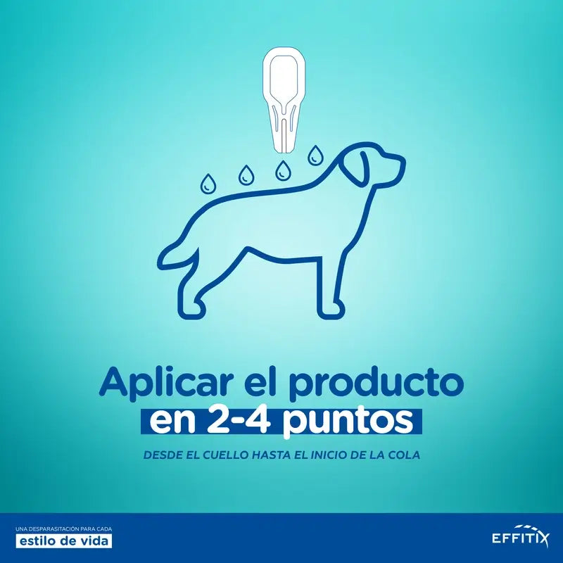 Effitix M Antiparasitaire Chiens Moyens 10-20 Kg, 4 Pipettes