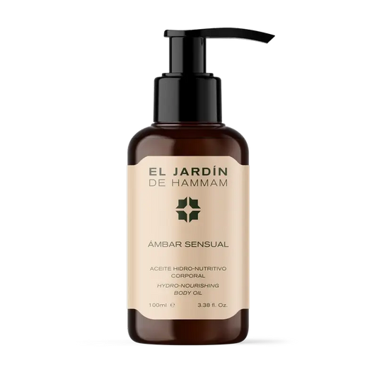 Le Jardin du Hammam Huile hydro-nourrissante sensuelle à l'ambre pour le corps, 100 ml