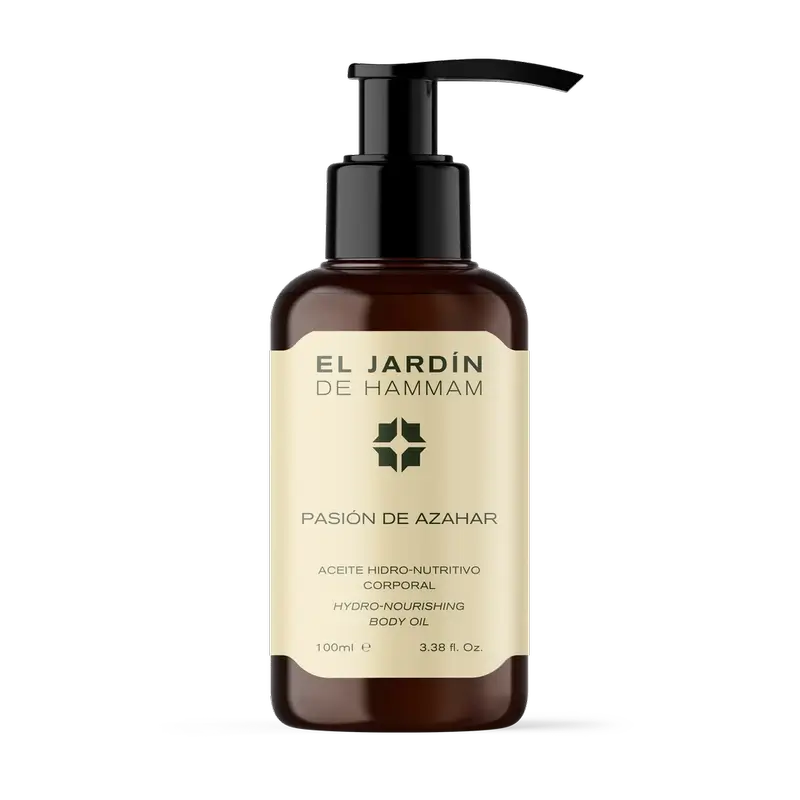 The Hammam Garden Huile hydro-nourrissante pour le corps à la fleur d'oranger et à la passion, 100 ml