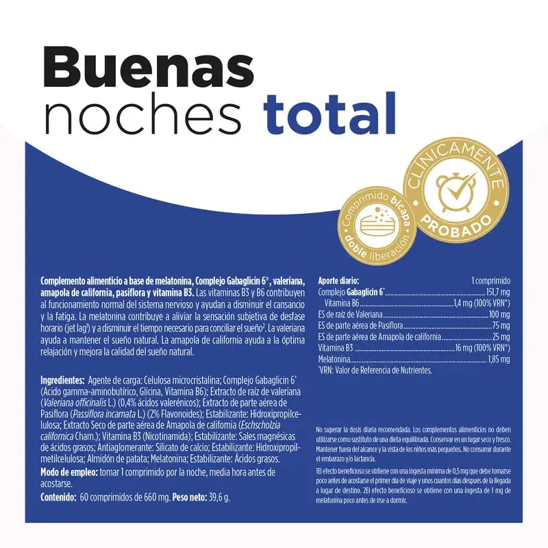 Eladiet Buenas Noches Total 1,85 mg 2023, 60 comprimés