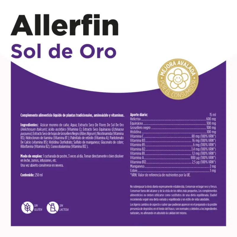 Eladiet Sol De Oro (Plus) Sirop 250ml