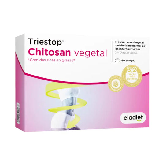 Eladiet Triestop Chitosan Végétal 60 comprimés.