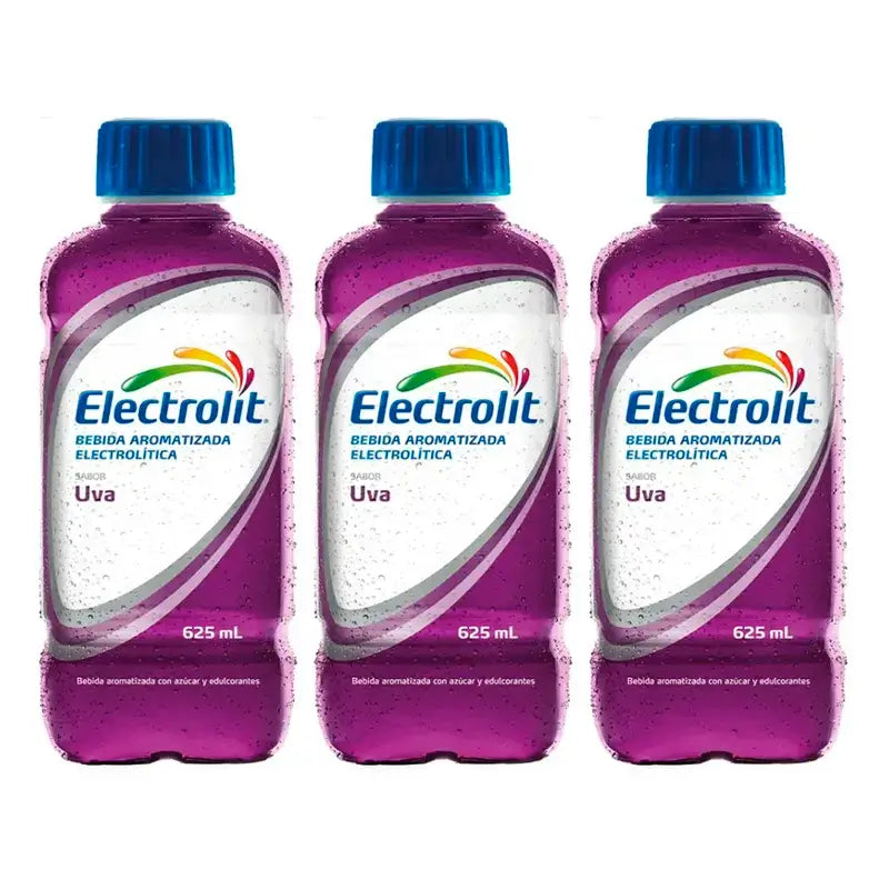 Boisson électrolytique Electrolit au raisin, paquet de 3 x 625 ml