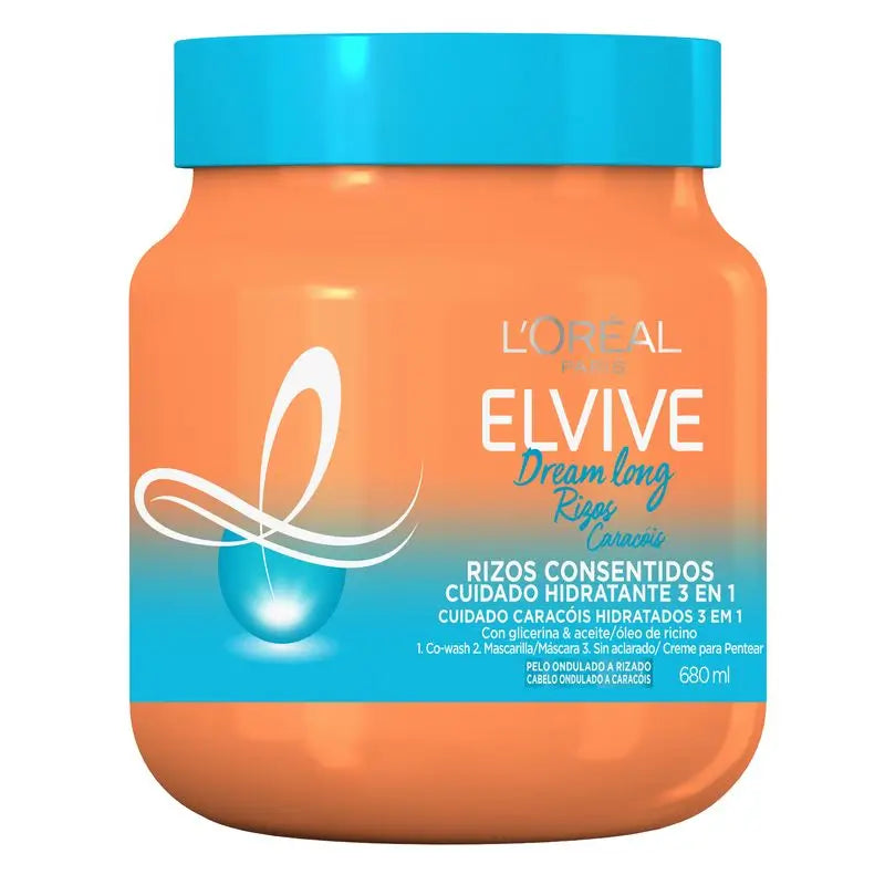 L'Oréal Paris Elvive Dream Long Curls Pampered Curls 3 In 1 Masque de soin hydratant