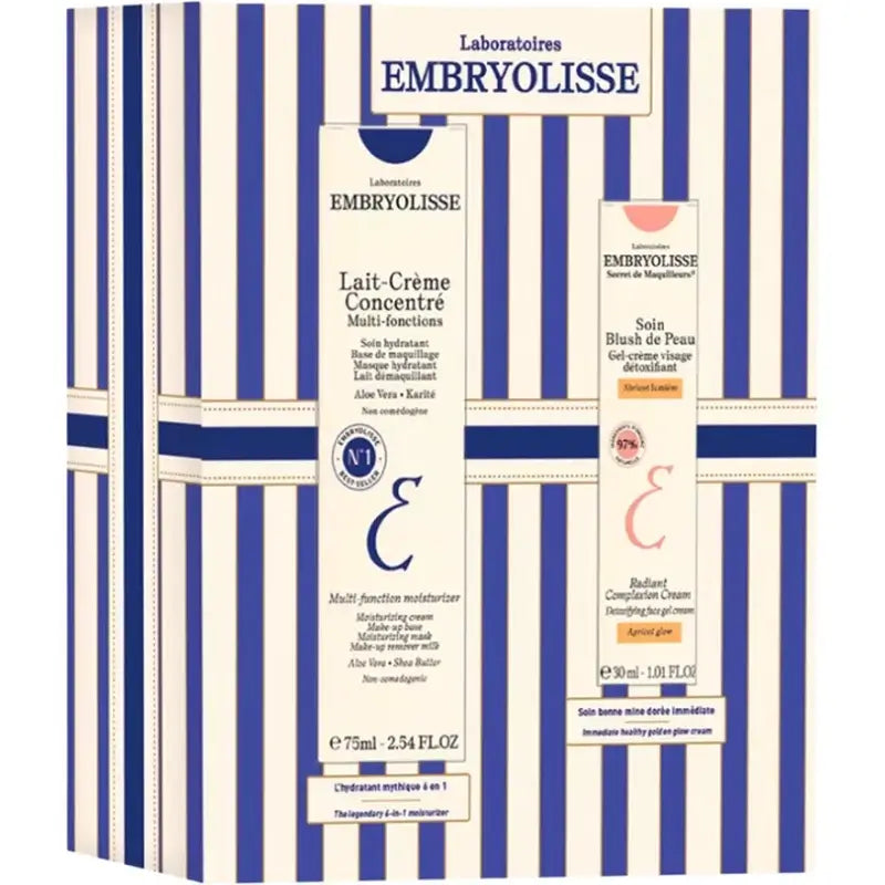Embryolisse 2025 Coffret Lait-Crème Concetré 75 Ml + Soint Blush De Peau Apricot Glow 30 Ml