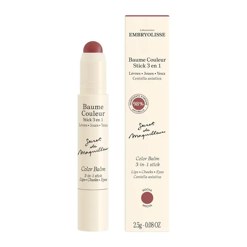Embryolisse Baume Couleur Stick 3-En-1 Moka, 2,5 gr