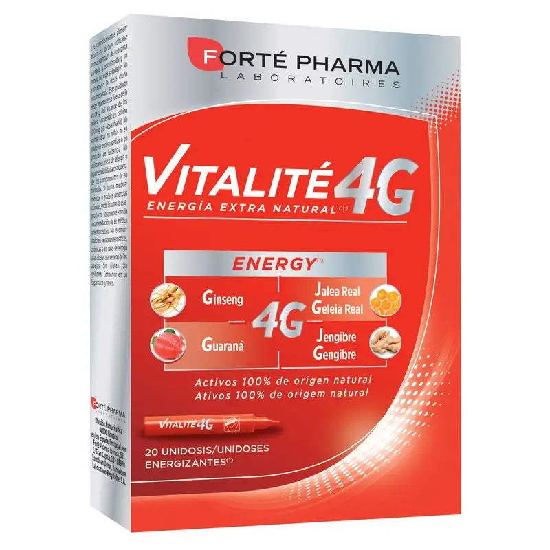 Forté Pharma Energy Vitalite 4 g 20 Single Dose x 10 ml