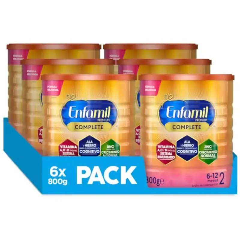 Enfamil Complete 2 Lait de Continuation, Pack 6 X 800 Gr