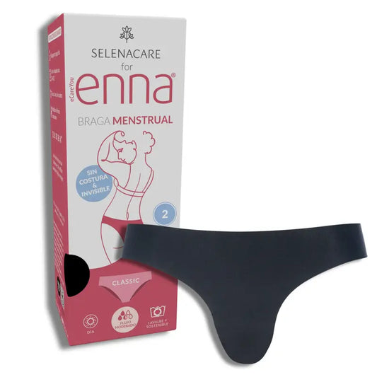 Enna Menstrual Panty Free Cut Medium Flow Day Taille 2, Noir