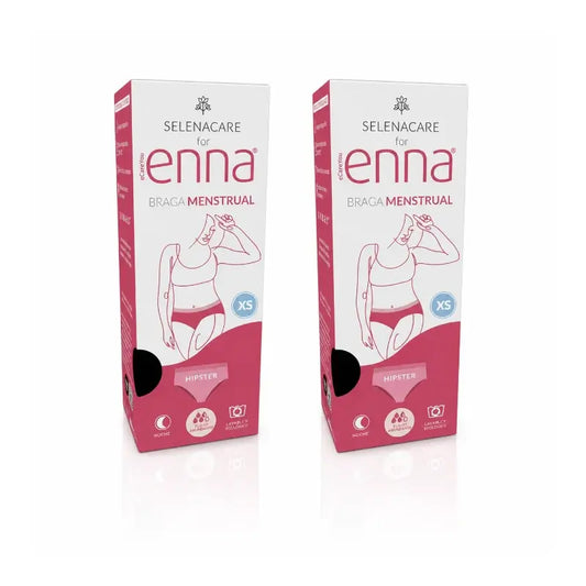 Enna Modern Hipster Menstrual Panty - Heavy Flow, Taille XS, 2 packs