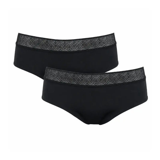 Enna Menstrual Panty Modern Hipster Night - Heavy Flow, Taille M, Noir, Pack 2 unités