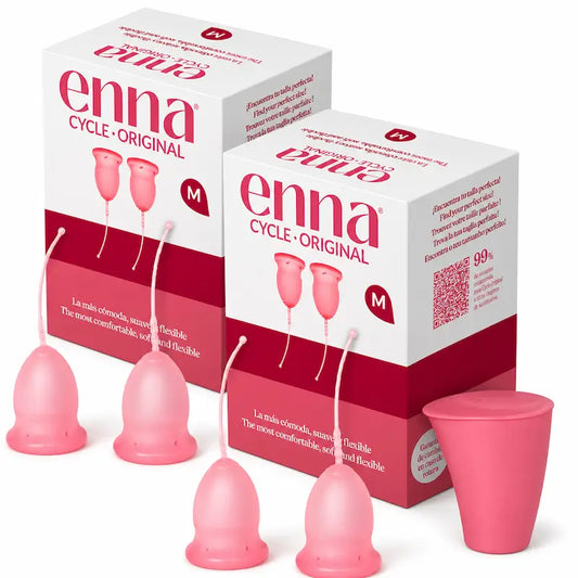 Coupe menstruelle Enna Cycle Original sans applicateur, taille M, paquet de 2 unités