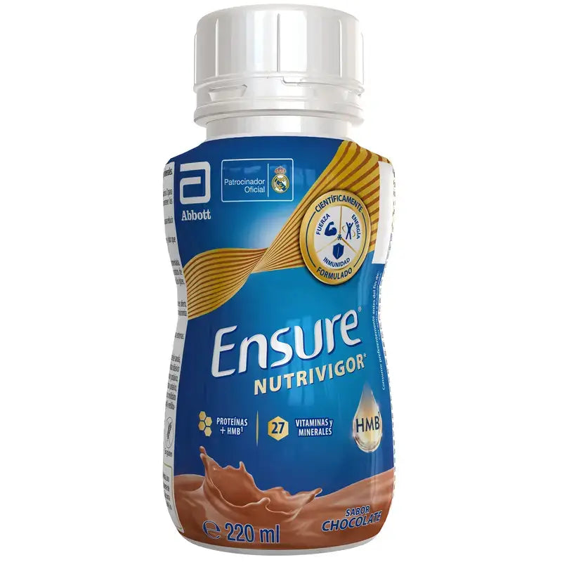 Ensure Nutrivigor Chocolate Milkshake Adult, 4 bouteilles x 220ml