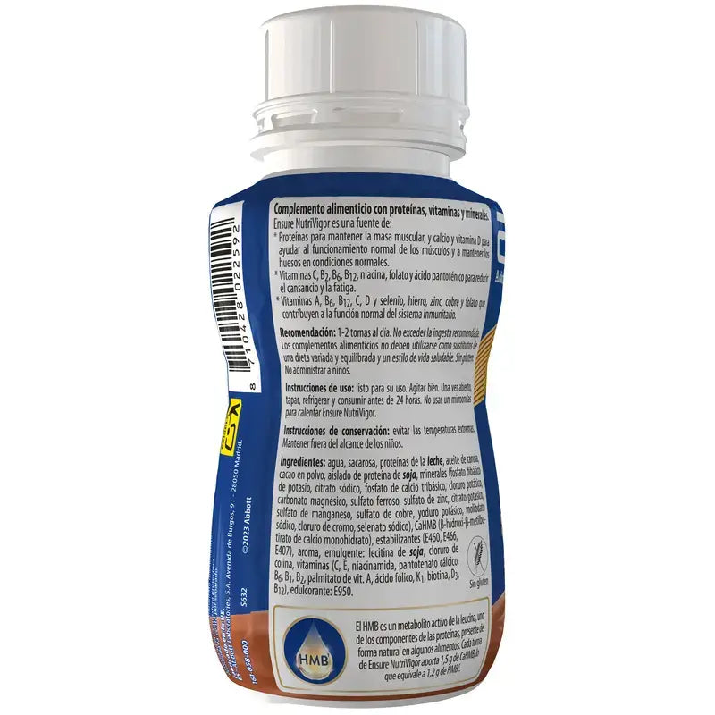 Ensure Nutrivigor Chocolate Milkshake Adult, 4 bouteilles x 220ml