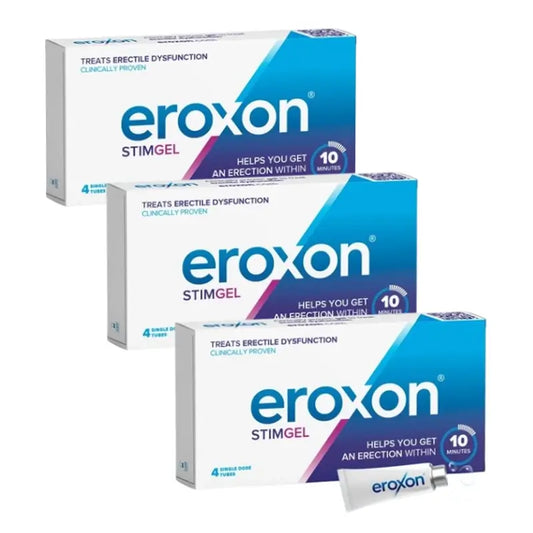 Eroxon Stimgel Gel contre les troubles de l'érection, 3 x 4 tubes unidoses