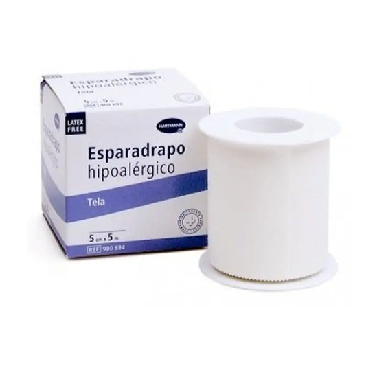 Ruban adhésif hypoallergénique Omniplast blanc 5 M x 5Cm