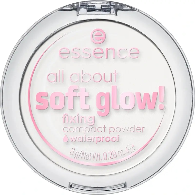 Essence Poudre compacte imperméable à l'eau All About Soft Glow ! 8 gr