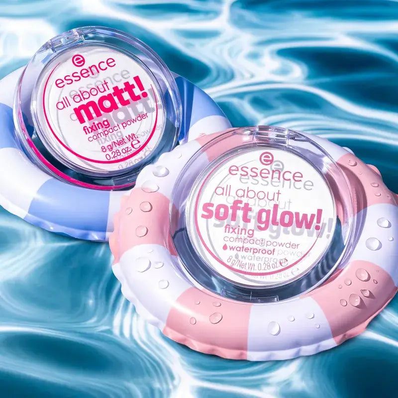 Essence Poudre compacte imperméable à l'eau All About Soft Glow ! 8 gr
